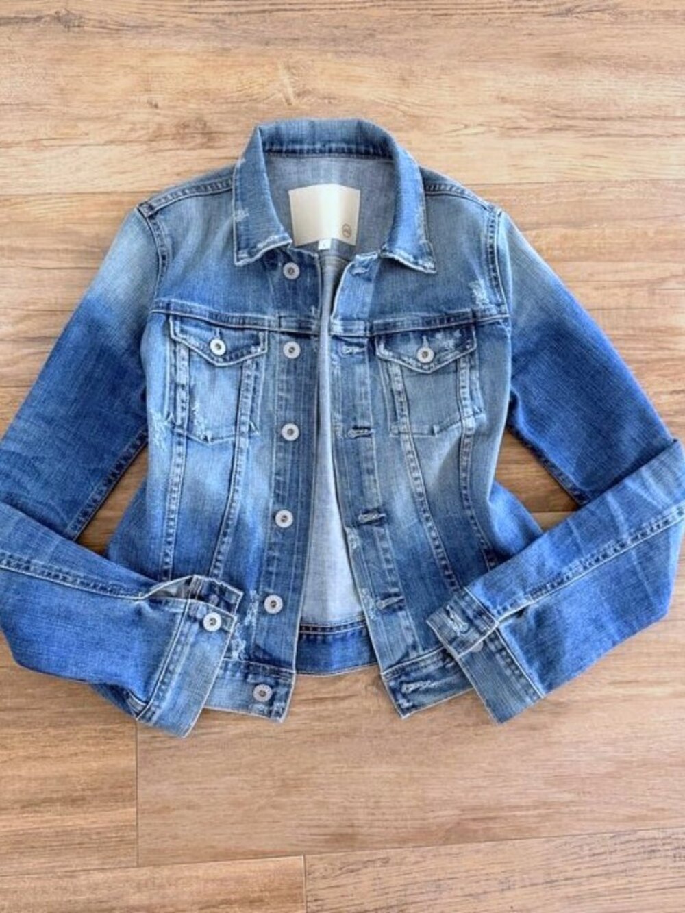 AG Adriano Goldschmied The Robyn Denim Jean Jacket – Medium Wash – Size Small
